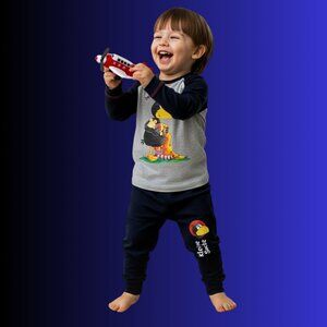 Der kleine Rabe Socke Kids Pyjama Set – Grey & Black,  NWT